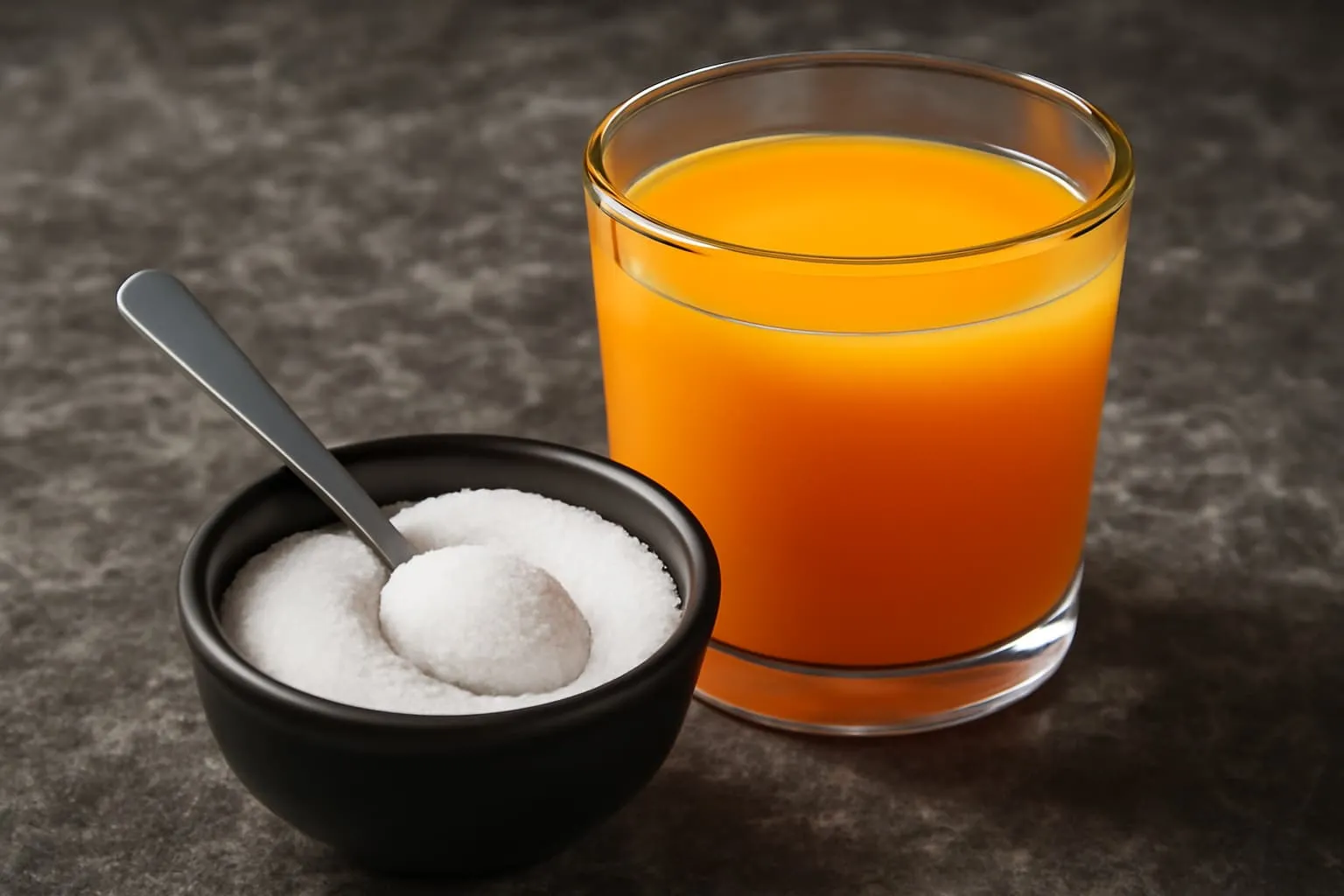 Sucralose E955 sweetener used in a reduced-sugar beverage formulation.