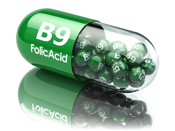Vitamin B9 Folic Acid ingredient for capsule and multivitamin supplement formulations.