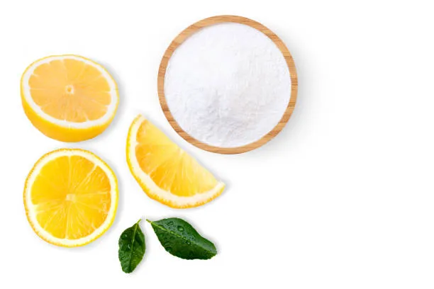 Trisodium Citrate Dihydrate derived from citric acid for beverage pH buffering applications.