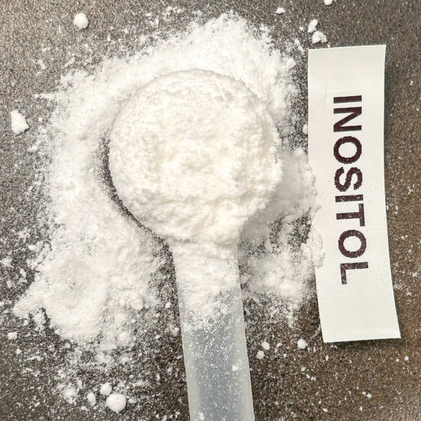 High-purity myo-Inositol white powder with 98.0–102.0% assay