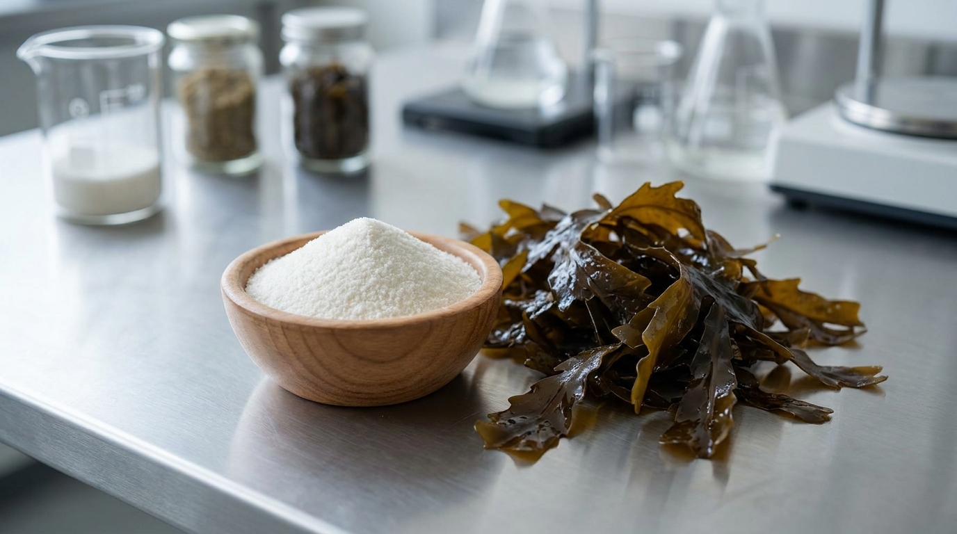 sodium alginate powder fine white