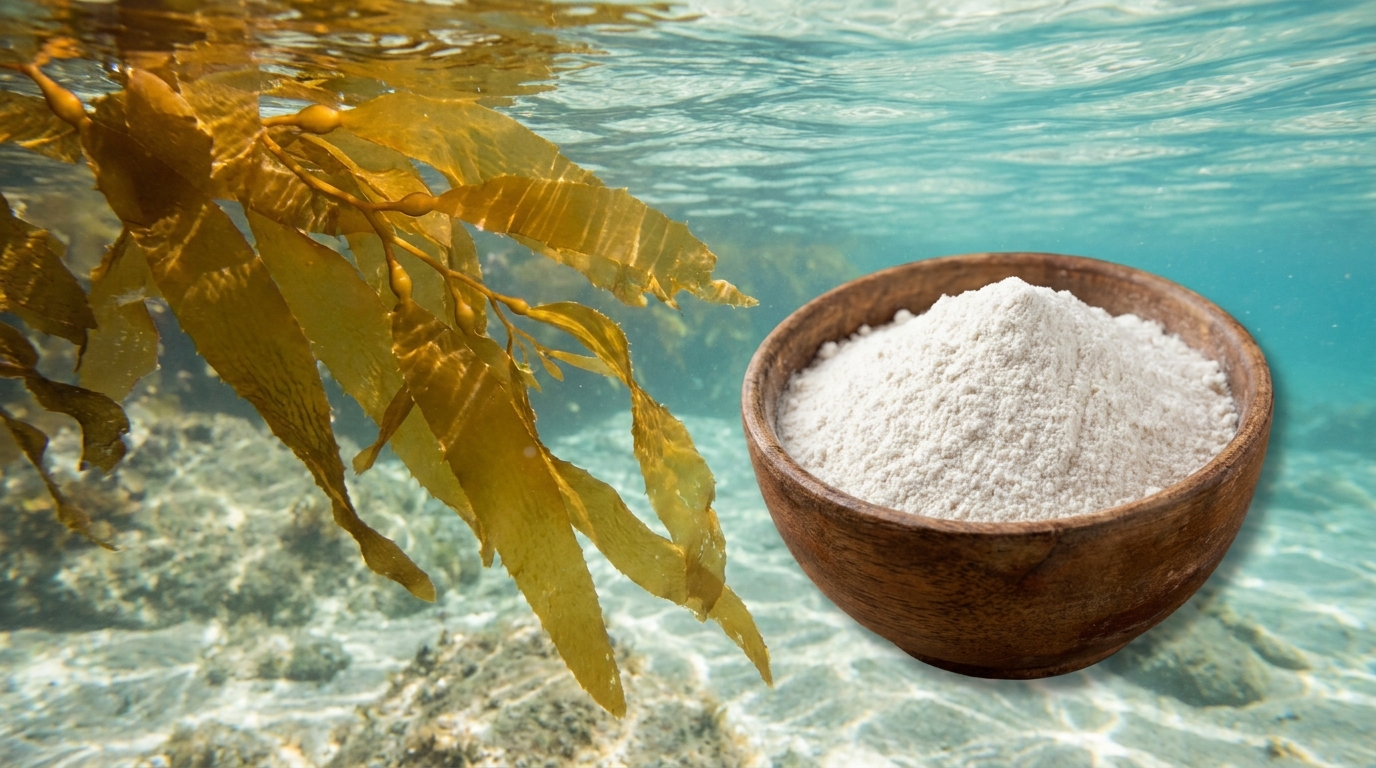 sodium alginate powder white natural